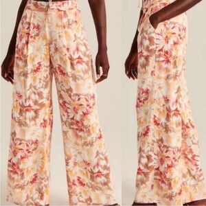 Abercrombie wide leg linen pant